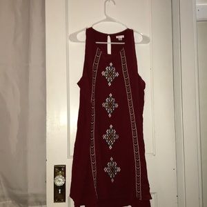 Red Shift Dress